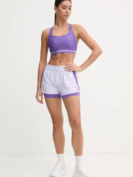 Under Armour sportovní podprsenka UA Crossback fialová