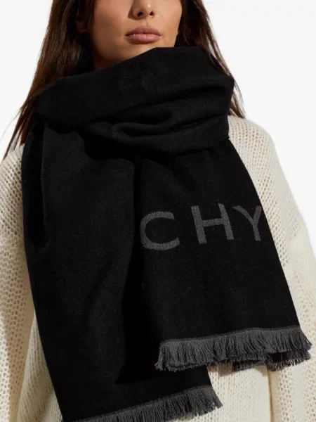 Fular Givenchy cu imagine negru