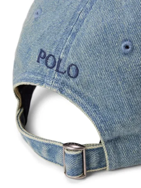 Czapka z daszkiem Polo Ralph Lauren w kratkę z twillu biznesowa niebieska