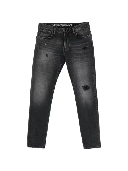 Blugi Emporio Armani zdrențuiți gri