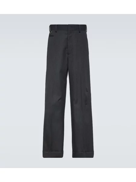 Vlněné kalhoty Undercover šedé