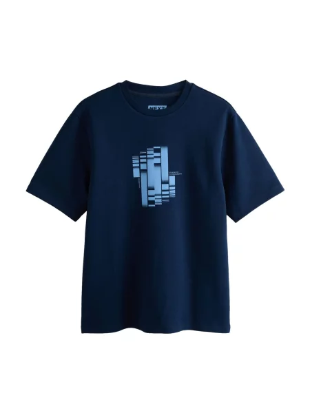 Next Tricou Motionflex marin / deschis albastru