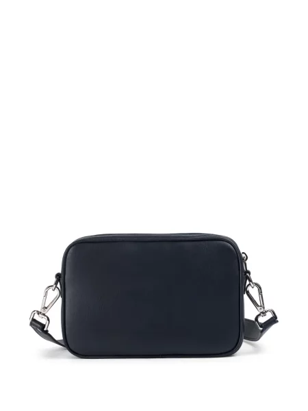 Kožená crossbody taška Doucal's s autogramem modrá