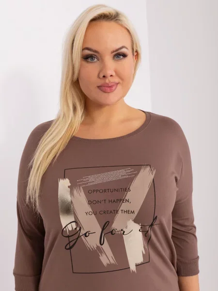 Bluză Fashionhunters maro