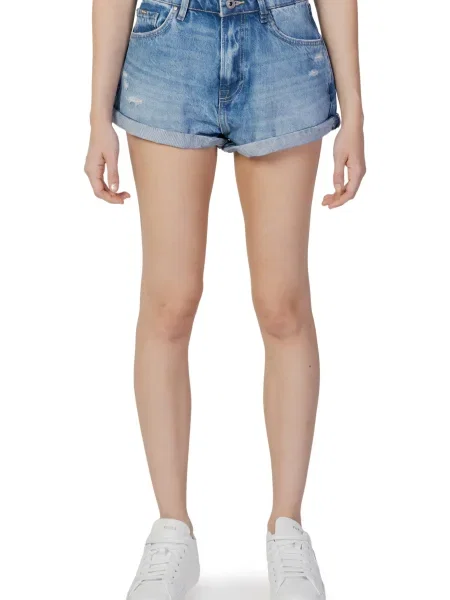 Pantaloni scurți din denim Pepe Jeans albastru