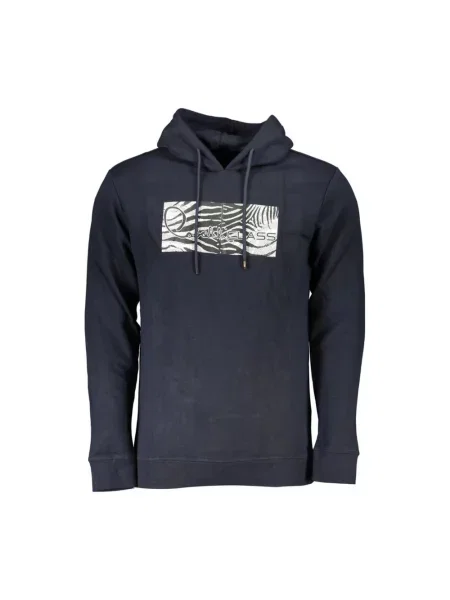 Bluza z kapturem Cavalli Class z kapturem niebieska
