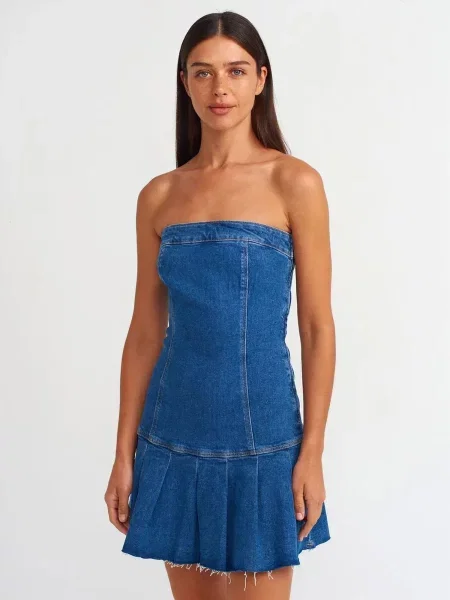 Dilvin Obleka moder denim