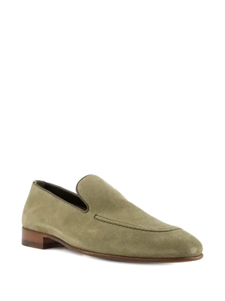 Pantofi loafer Manolo Blahnik din piele de căprioară verde