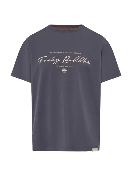 Funky Buddha Tricou / gri închis bej