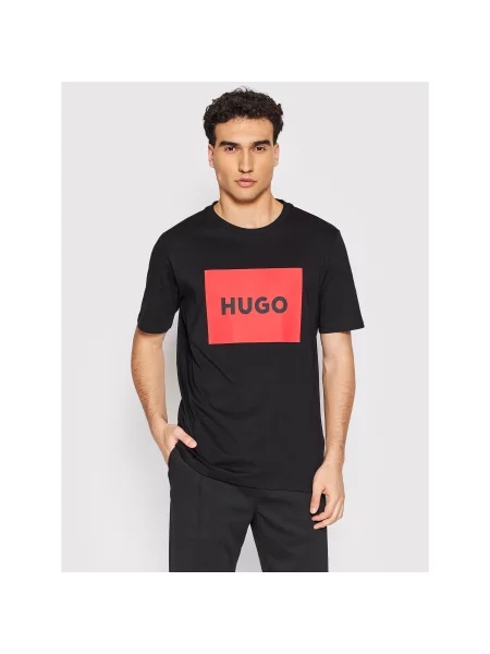 Hugo Marškinėliai Regular Fit juoda