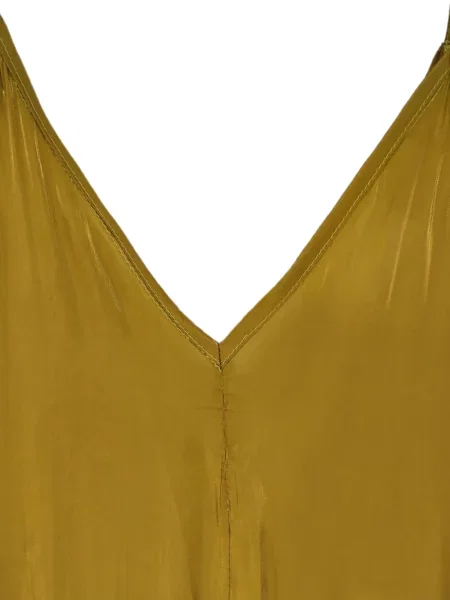 Rochie maxi No-ia cu decolteu în V cu volane galben