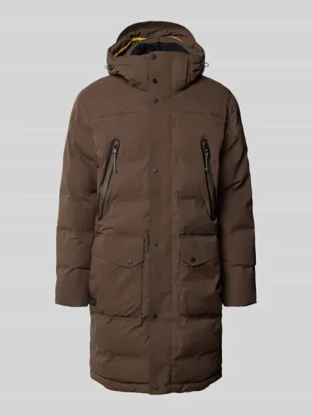 Parka o kroju regular fit z z patką i kapturem Camel Active