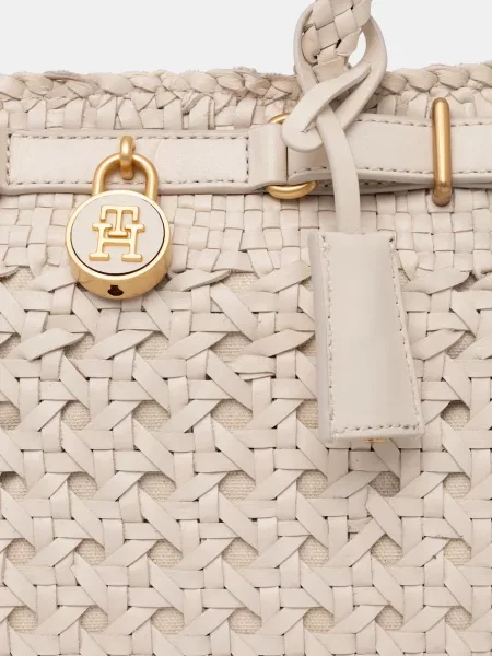 Tommy Hilfiger чанта дамска от кожа бежово