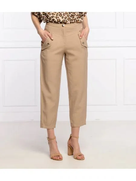 Silvian Heach Pantaloni AGUADILLA | Straight fit | high waist bej