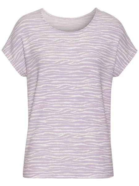 LASCANA Majica sivka bela