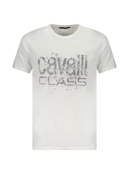 Tricou Cavalli Class cu imagine alb