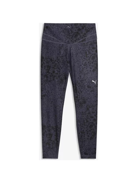 Długie legginsy Puma Tropical Speed Tight niebieski ciemny XS czarny