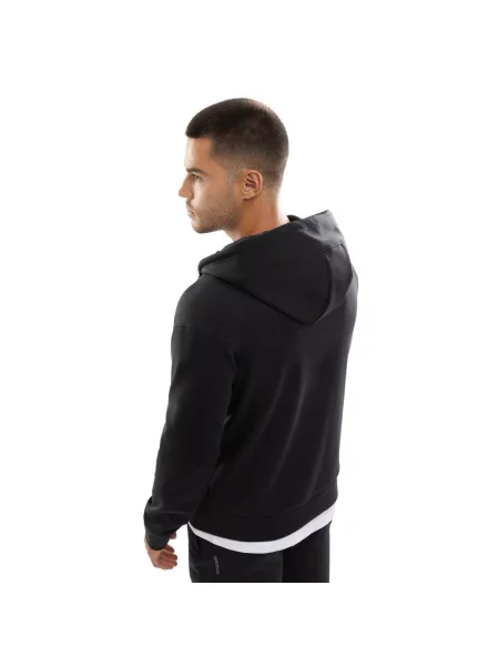 Rozpinana bluza treningowa z kapturem Fitness Siroko Intrepid czarna