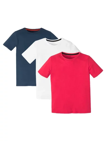 T-shirt z bawełny organicznej zestaw 3 szt. biała