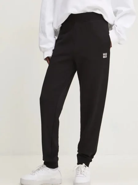 Bombažen spodnji del trenirke HUGO črna