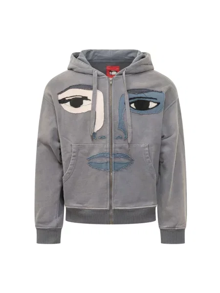 Bluza z kapturem Kidsuper Studios z kapturem szara