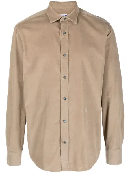 Риза Jacob Cohën бродирана от рипсено кадифе кафяво