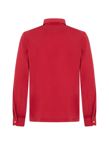 Lung tricou polo Fedeli roșu