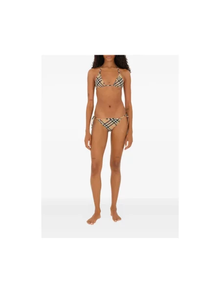 Bikini Burberry w kratę beżowe