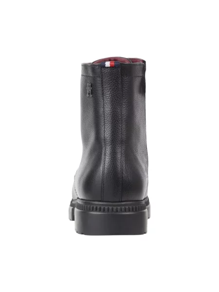 Botki Tommy Hilfiger skórzane termoaktywne czarne
