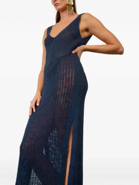 Rochie midi Cesar Casier tricotate albastru