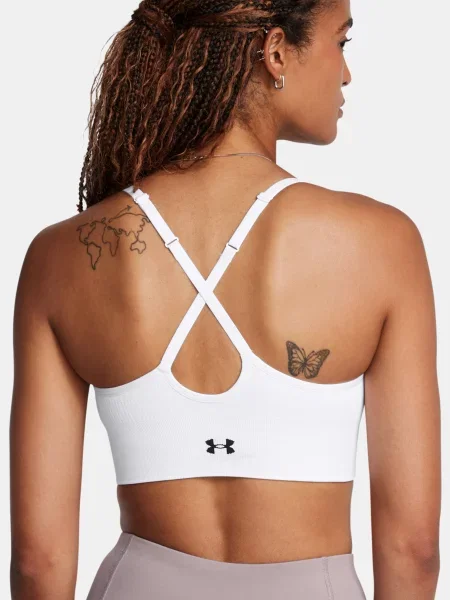 Športová podprsenka Under Armour Vanish Seamless Low white/black biela