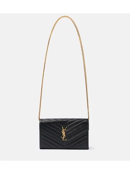 Colier Saint Laurent din piele negru