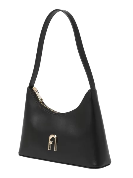 Kožna torba Furla crna