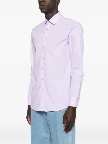 Košile Etro s výšivkou fialová