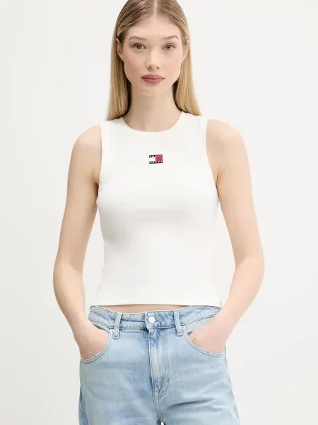 Топ Tommy Jeans бяло
