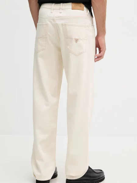Guess jeansy relaxed fit OWEN beżowe