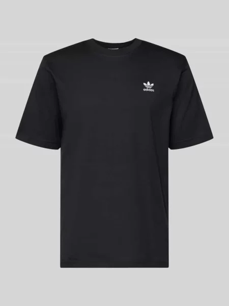 T-shirt z wyhaftowanym logo Adidas czarna