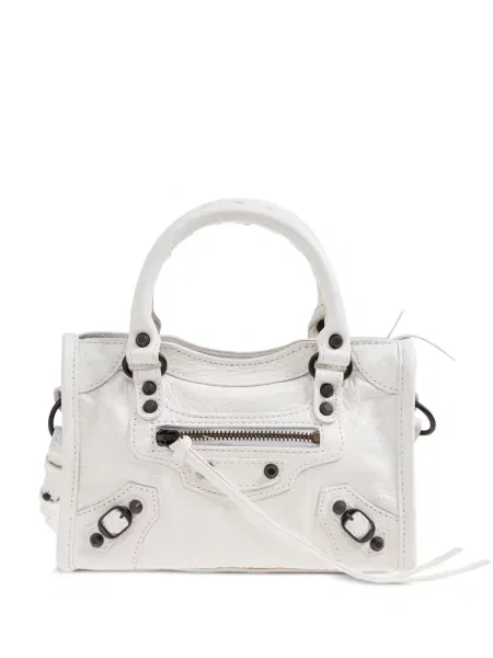 Shopperka Balenciaga skórzana biała