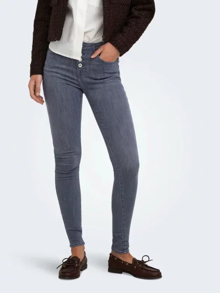 ONLY Džínsy ONLPOWER denim sivý