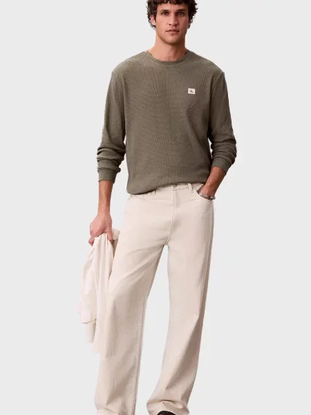 Лонгслив Calvin Klein Jeans оливковый