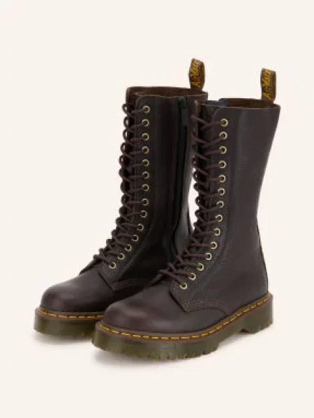 Dr. Martens Botki Sznurowane Bex braun żółte