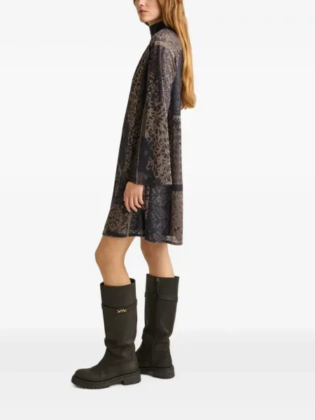 Rochie mini Momoni din jerseu albastru