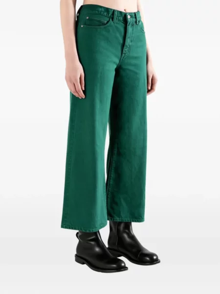 Blugi cu picior larg The Elder Statesman verde