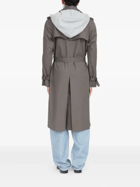 Palton Mm6 Maison Margiela cu glugă gri