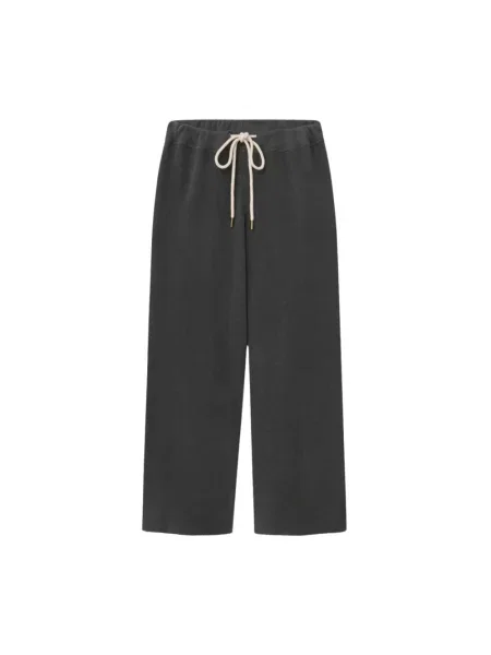 Szerokie spodnie The Great. o krotszym kroju czarne