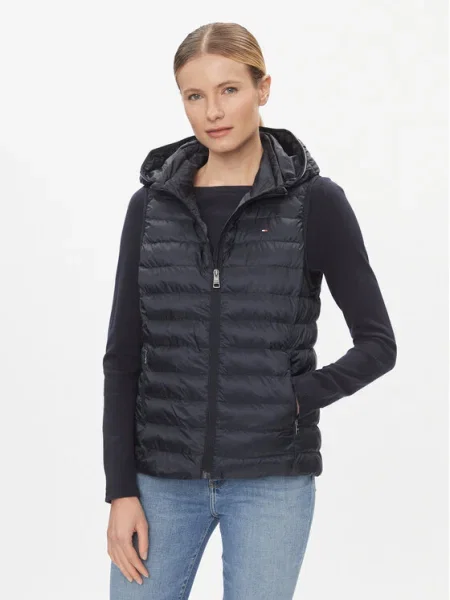 Tommy Hilfiger Vestă Global Stripe Bleumarin