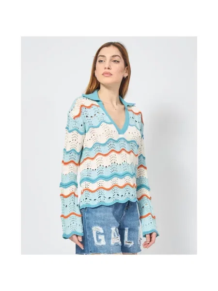 Dzianinowy wielobarwność sweter Hugo Boss