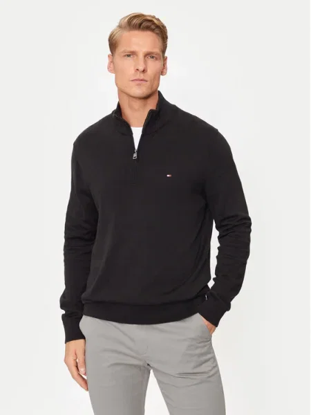TOMMY HILFIGER Pulover ESSENTIAL roșu alb negru