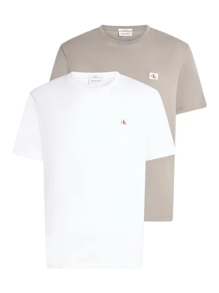 Calvin Klein Jeans Tricou bej alb
