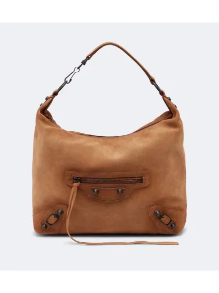 Geantă Balenciaga din piele de căprioară bej